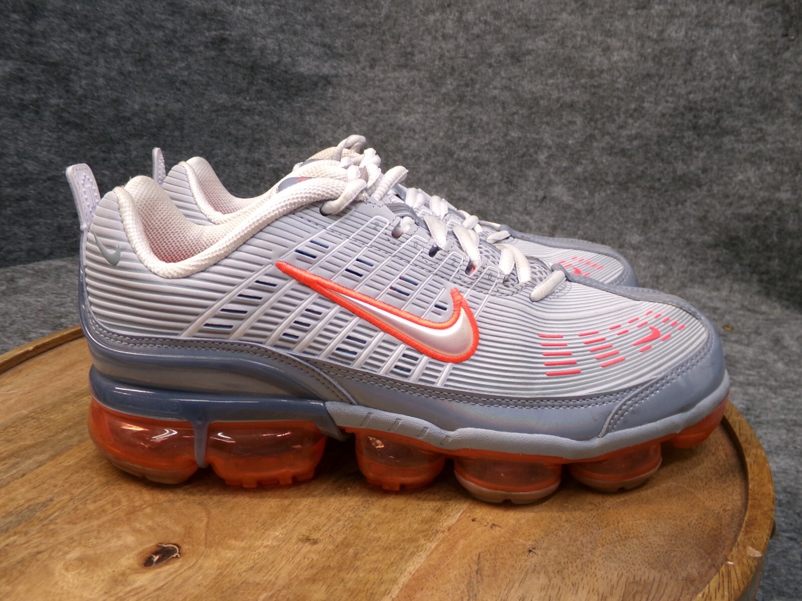 Nike Mens Air VaporMax 360 Grey Flash Crimson Shoes Sneakers