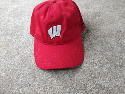 Wisconsin Badgers Hat Men Red Under Amour Strapback Cotton