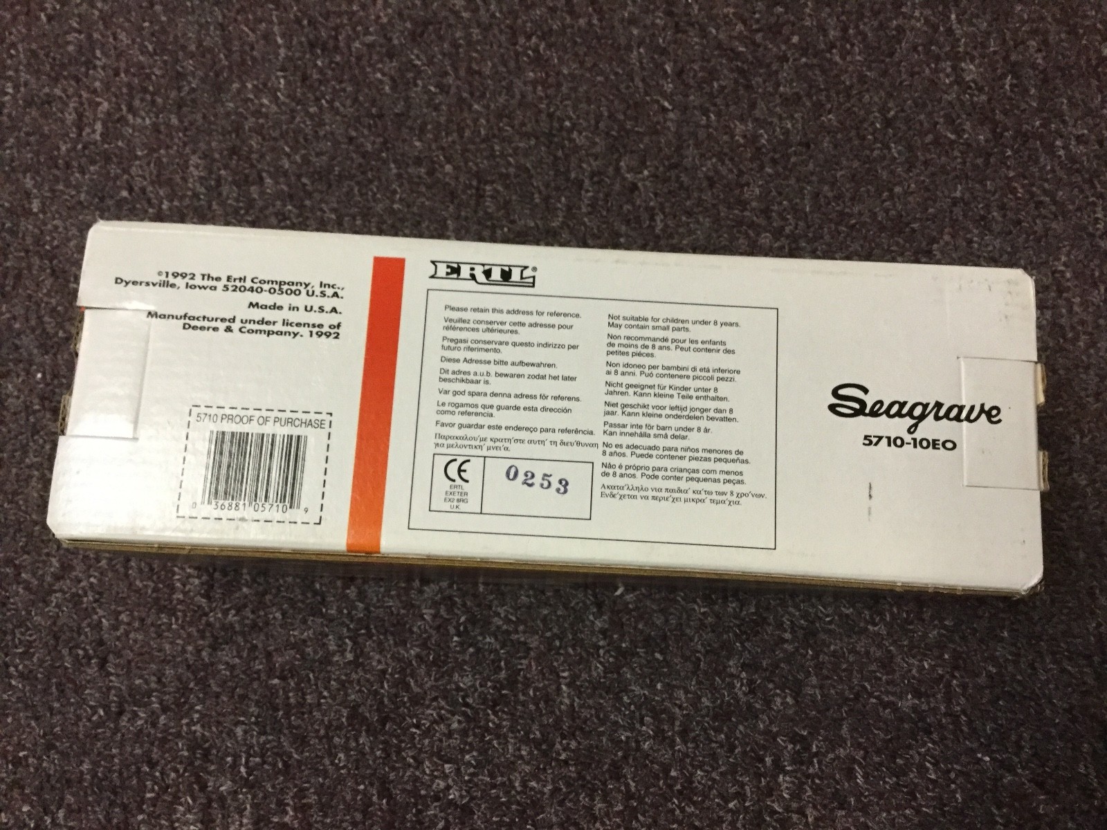 New in box ERTL John Deere 1926 Seagrave Firetruck Bank