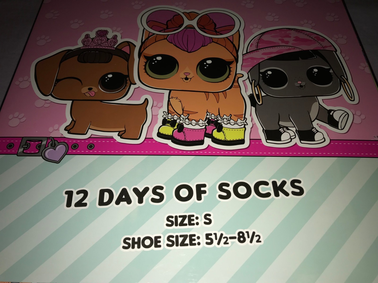 12 DAYS OF SOCKS LOL SURPRISE SIZE SMALL 5.5-8.5 **NEW**