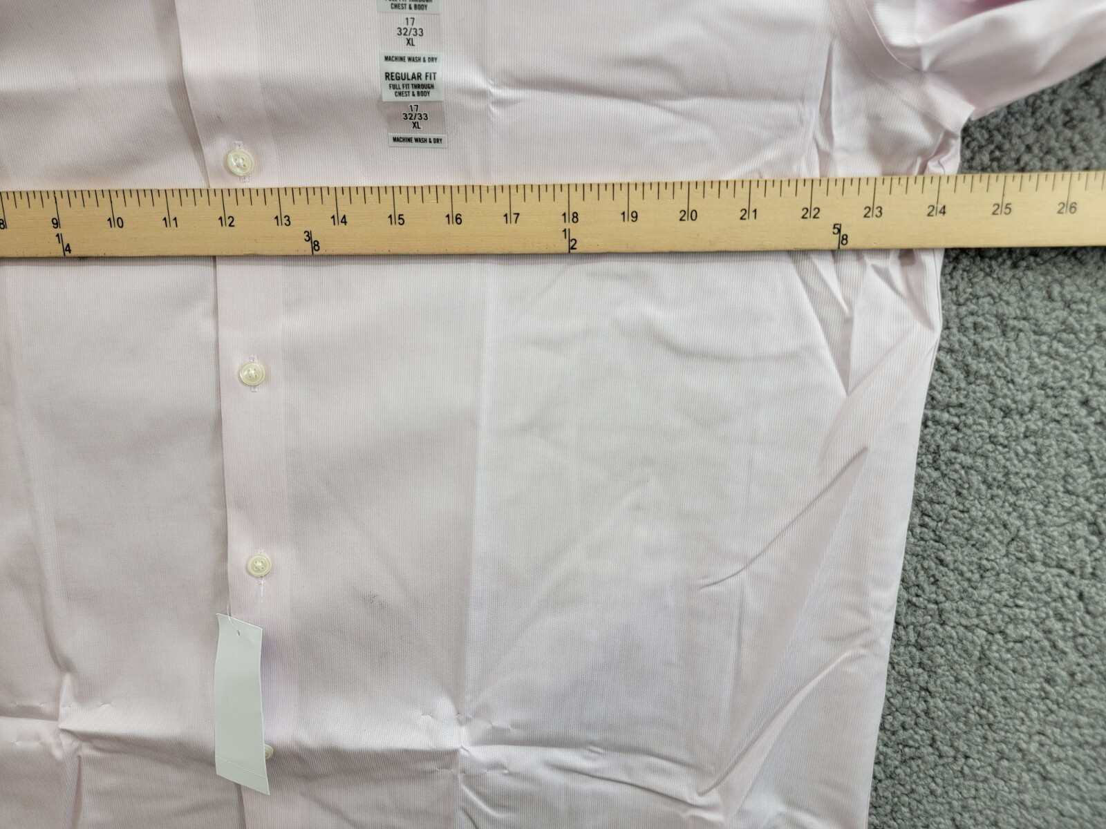 Calvin Klein Steel Plus Regular Fit Modern Pin Cord Dress Shirt Men's 17 32-33 - Picture 6 of 16