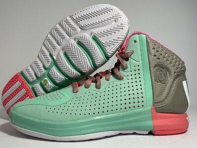New Adidas D Rose 4 Boardwalk Mint Basketball Shoes Men's Size 9 US FZ0891