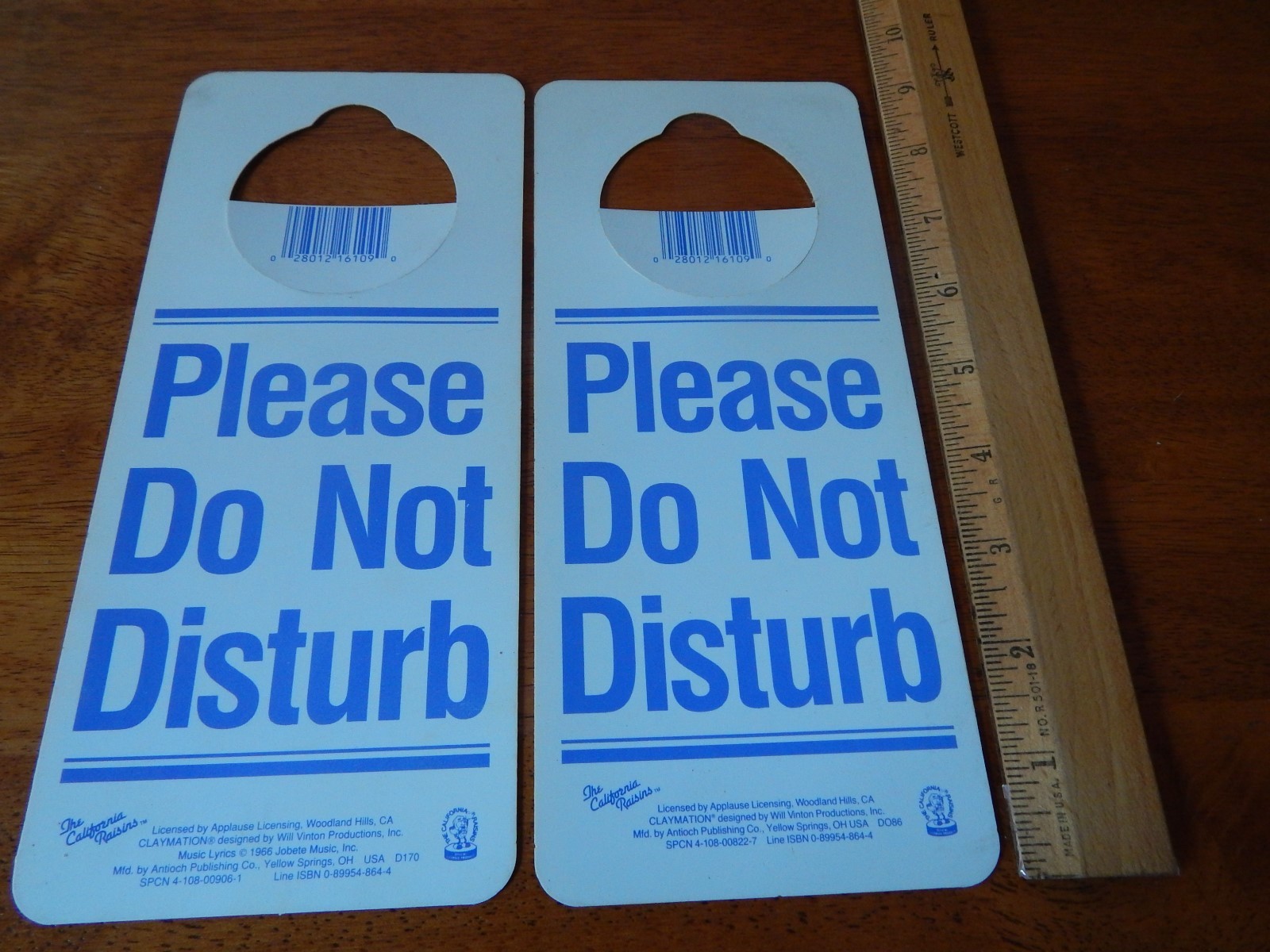 '80s CALIFORNIA RAISINS [LOT] Doorknob Hangers + (VHS x 2) Vtg Collectibles Ltd