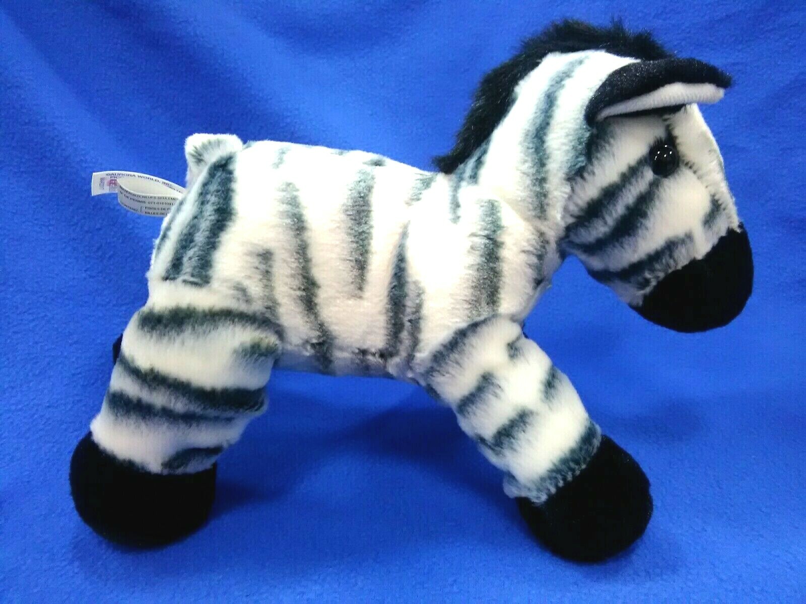 Plush Zebra By Aurora With Tags 12 Inches plush animal