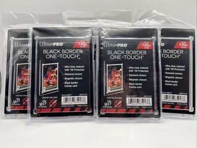 Ultra Pro One-Touch Magnetic Card Holder BLACK BORDER 130pt Point, LOT of 5