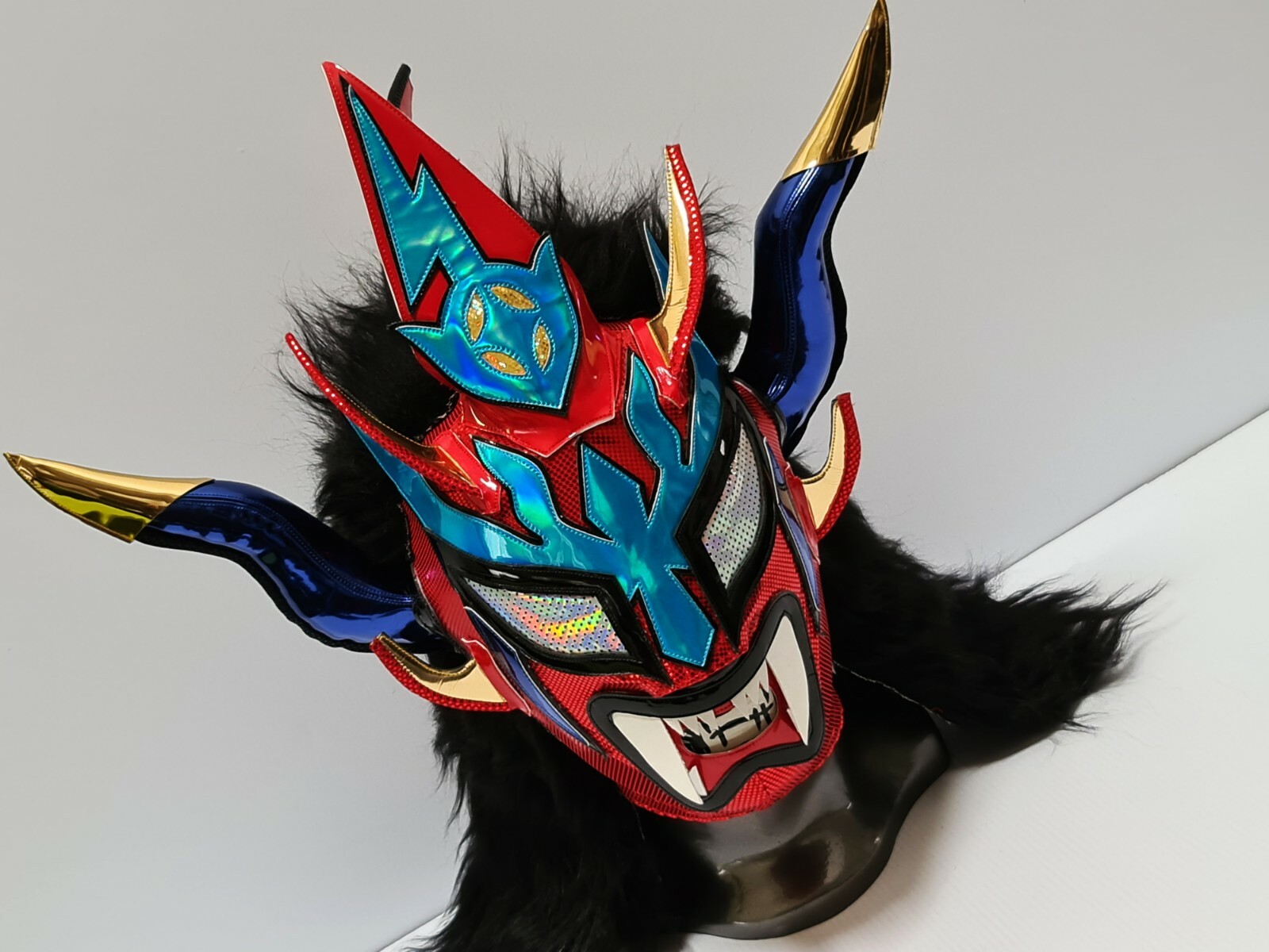 メキシコ JUSHIN LIGER WRESTLING MASK WRESTLER MASK JAPAN JAPANESE マスク プロレス 日本レスリングマスク赤 ゴールド 青 ラメ JUSHIN LIGER WRESTLING MASK WRESTLER MASK JAPAN JAPANESE