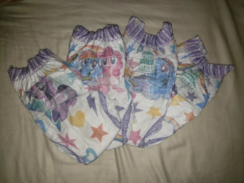 (4)NEW Samples of PAMPERS Easy Ups Training Pants 5T-6T Girls My Little Pony MLP