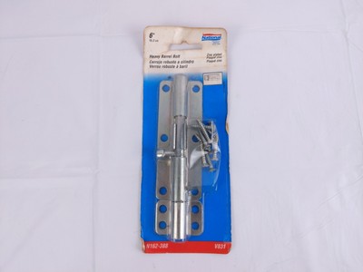 National 6'' Heavy Barrel Bolt Cylindrical Sliding Door Lock Zinc Plated N162-388