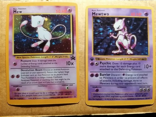 Pokemon Karte Mewtwo Mewtu Mew 1.First Edition Basis Set Shadowless Proxy