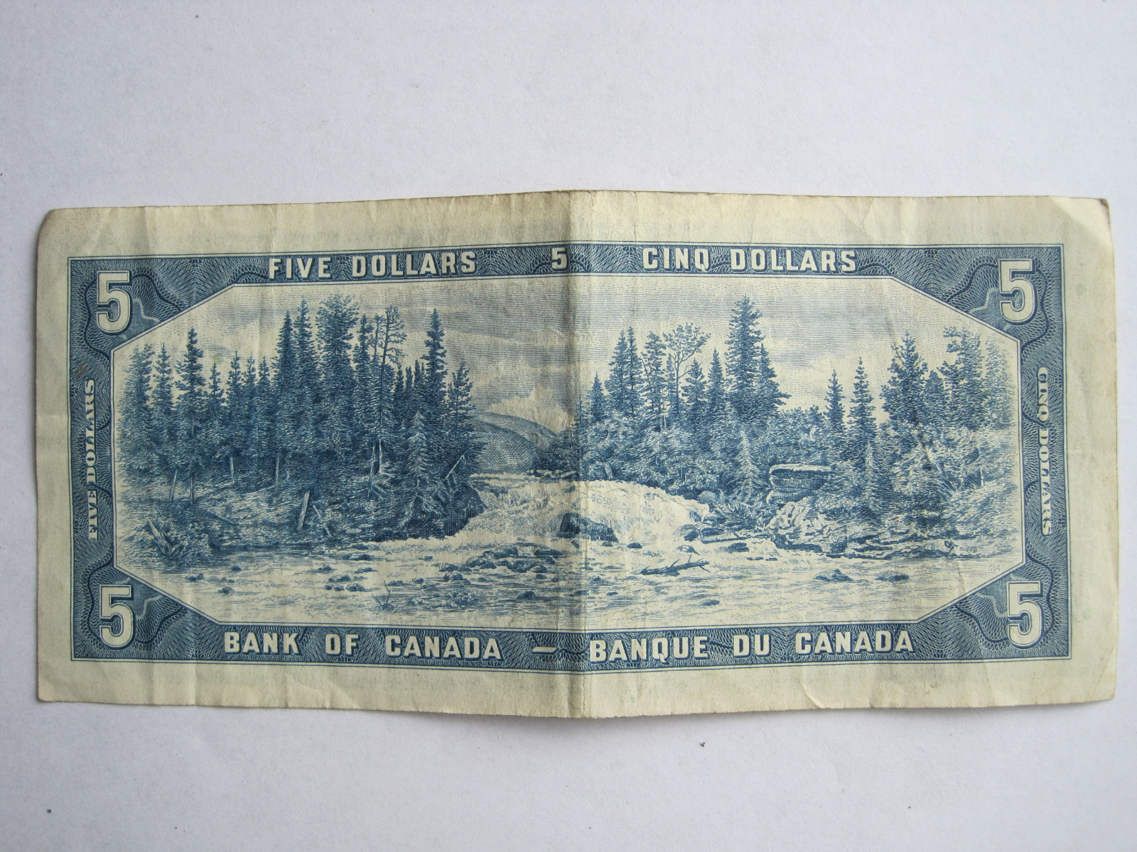 1954 Canadian Five dollar bill  $5 Canada Note CS2947082