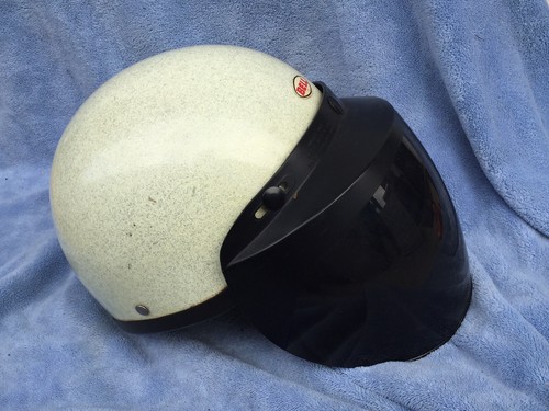 セキュリティ・セーフティ Vintage BELL TOPTEX 60s Shorty Helmet Vintage Bell Toptex Half Shorty Motorcycle Metal Flake