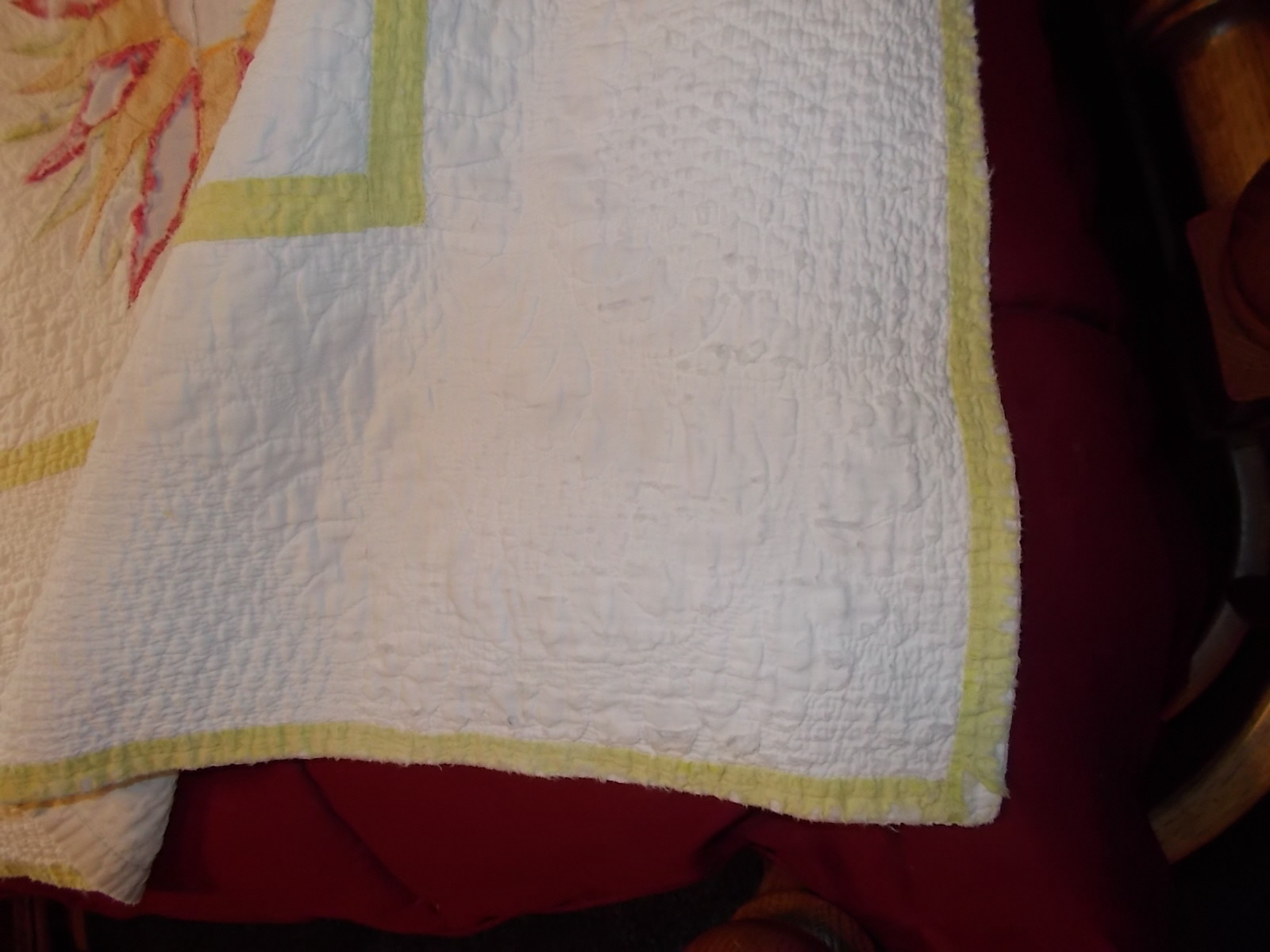 Vintage/Antique Bright Starbrust Design Crafted Hand Appliqued Quilted 78