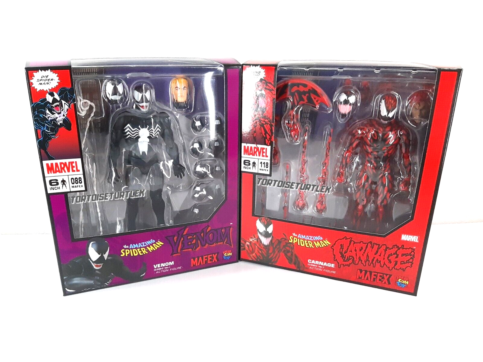 MAFEX Venom Carnage Comic ver. Set of 2 6in Action Figure