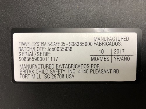 Britax B-Safe 35 Infant Car Seat Base Black,Extra Replacement Latch Black.