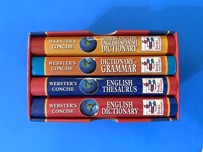 Webster's Concise 4 Piece Hardcover Desk Reference Set English/ Spanish