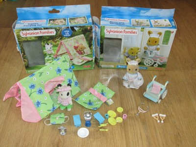 sylvanian seaside camping set