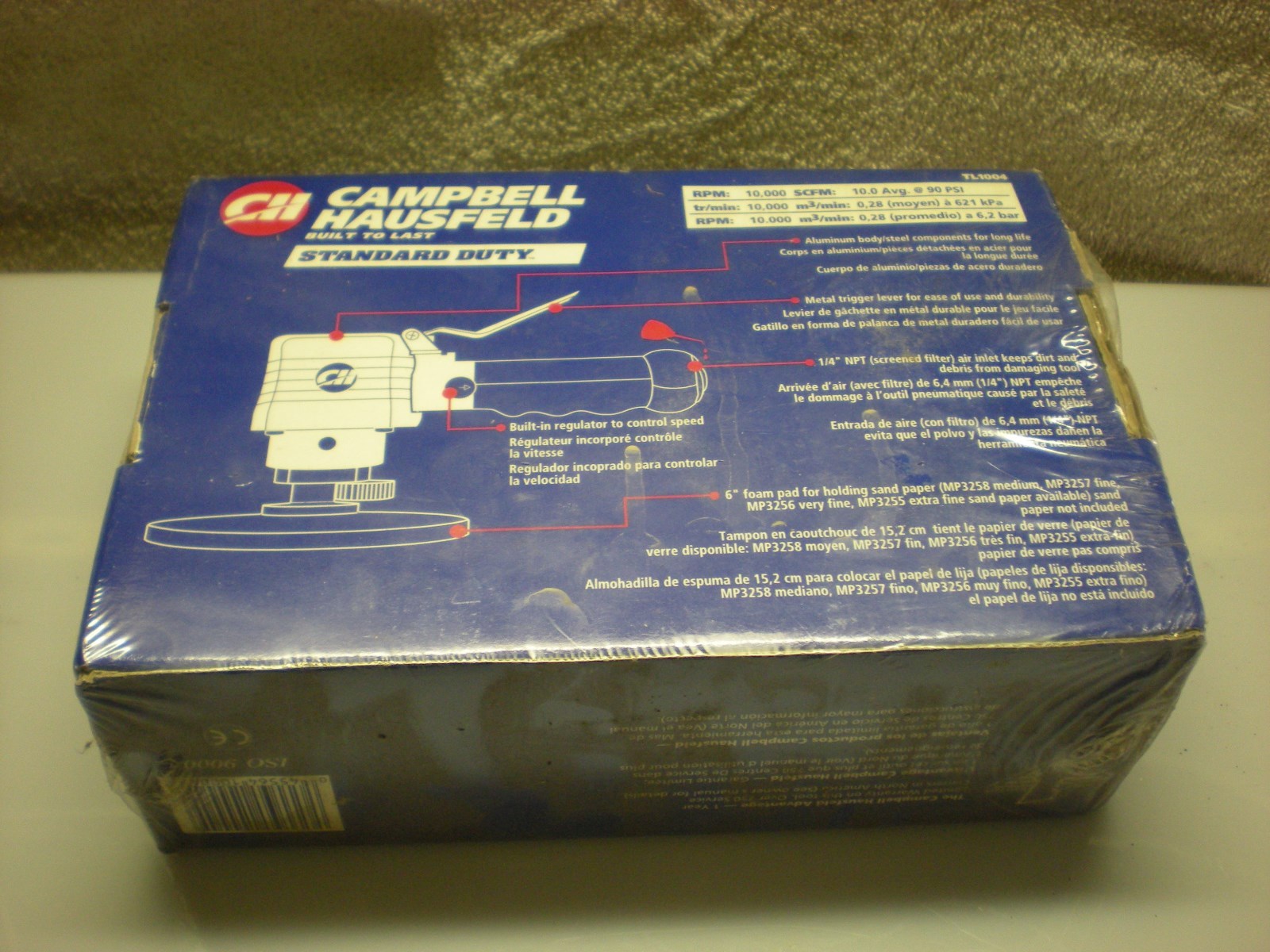 Campbell Hausfeld TL 1004 dual action orbital sander polisher, NIB.