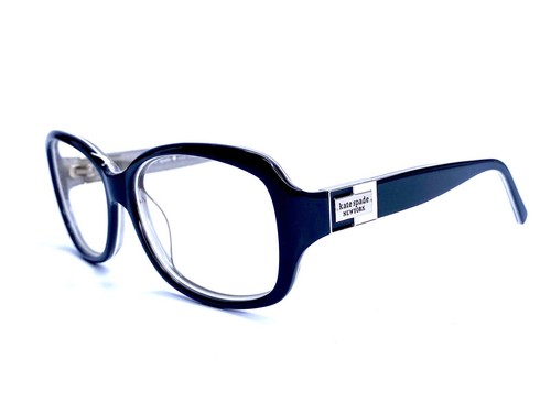 New Kate Spade NY Black Gray Glitter Oval Eyeglasses Annika