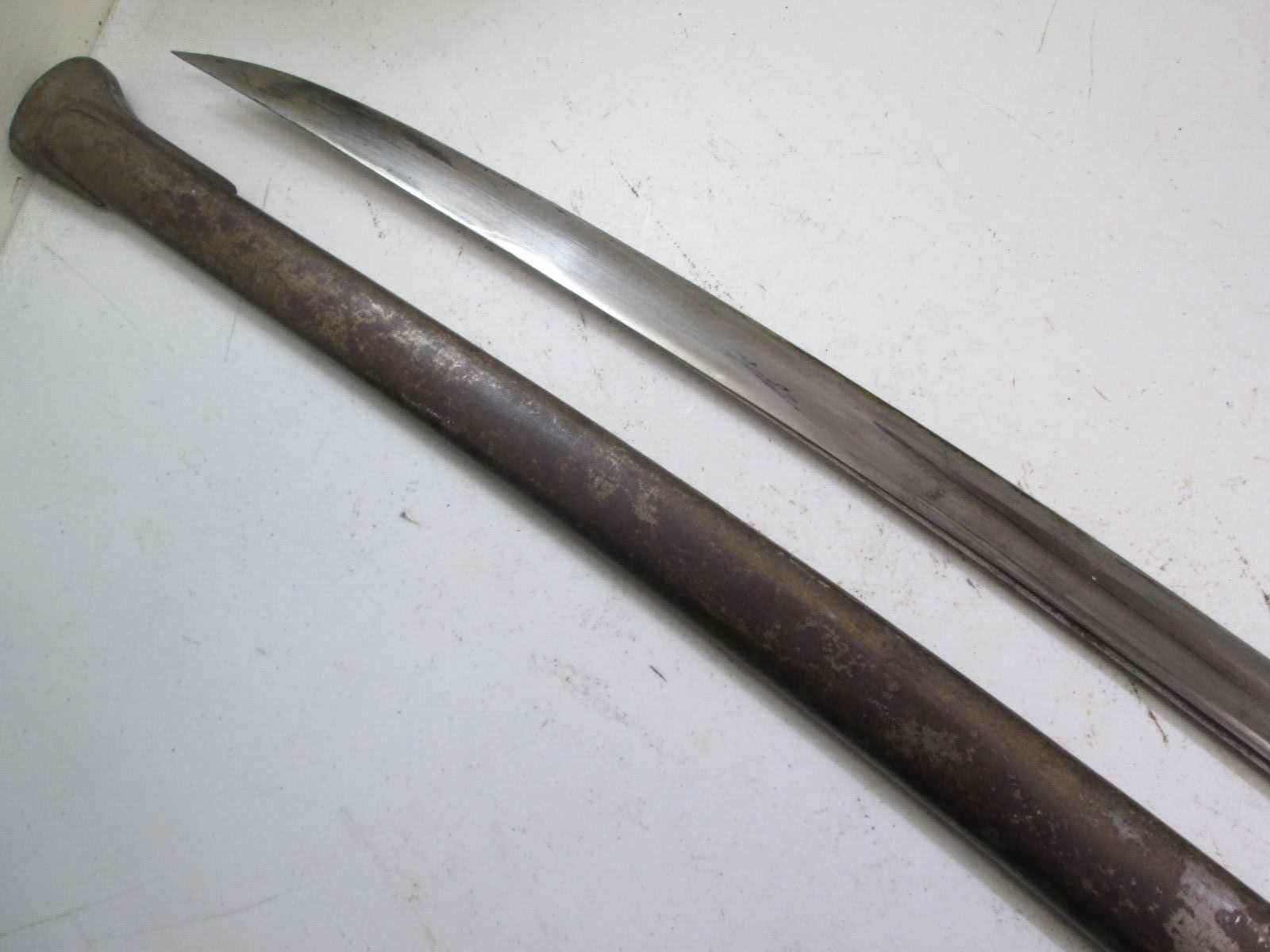 US MODEL 1840 HEAVY CAVALRY SWORD & SCABBARD NO MAKER COFEDERATE IMPORT? #Y75