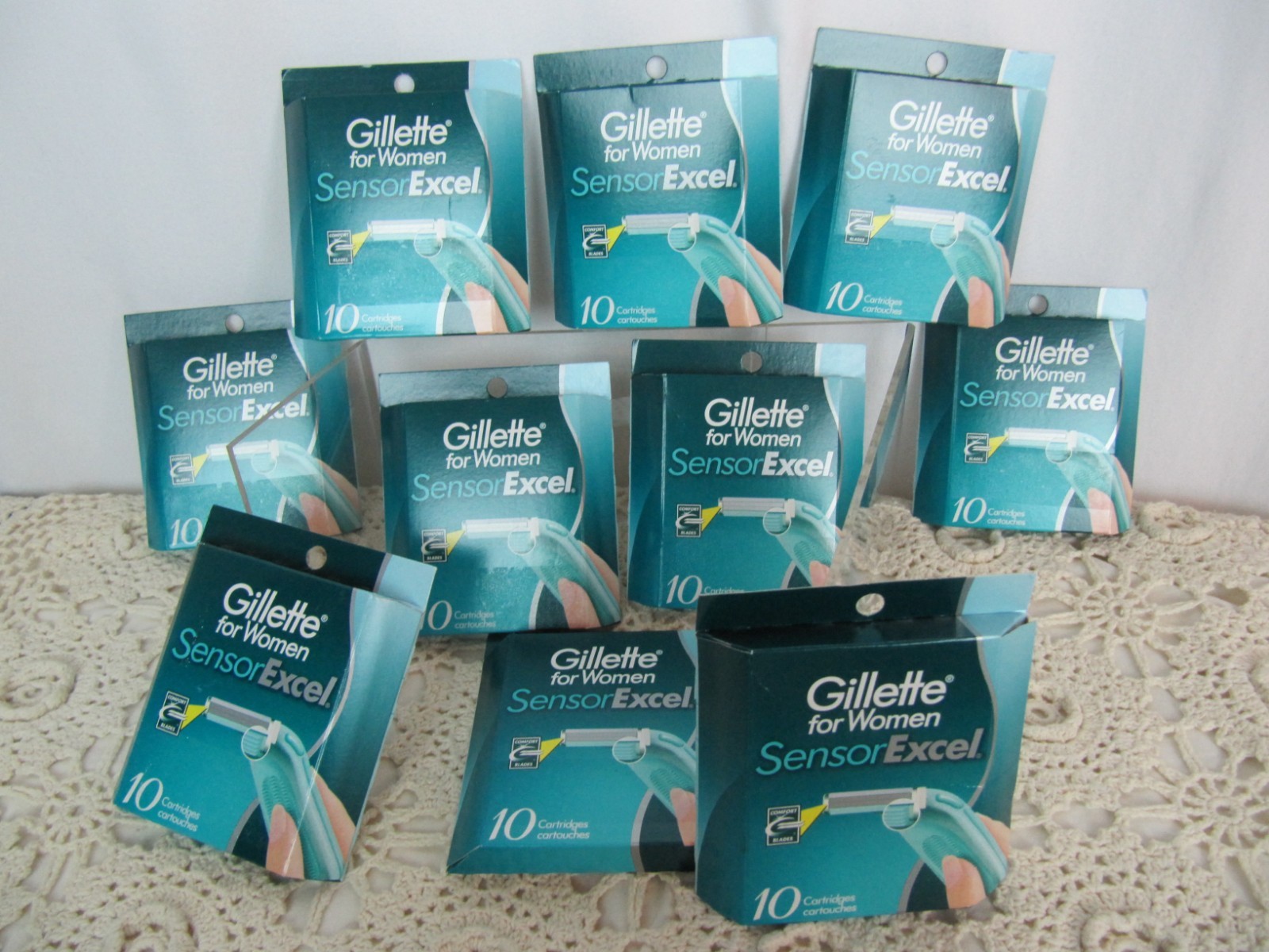 Gillette Sensor Excel Razor Blades for women 10 Pack (10 packs of 10) save  $