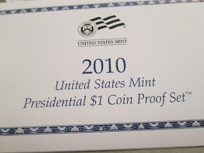 2010 US $1 PRESIDENTIAL PROOF SET FROM OUR VAULT 4 COIN SET       105