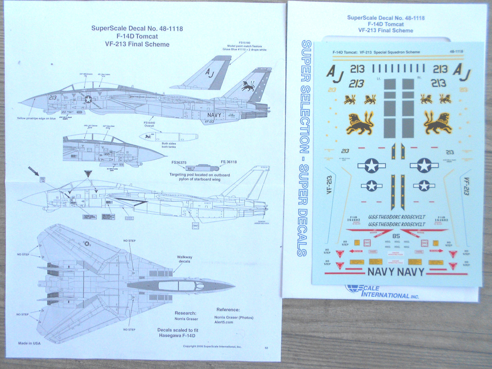 Models Kits 1 32 Usaf Us Vf 213 Black Lions F 14b F 14d Tomcat Fighter Model Water Decal Penbrynmynach Co Uk