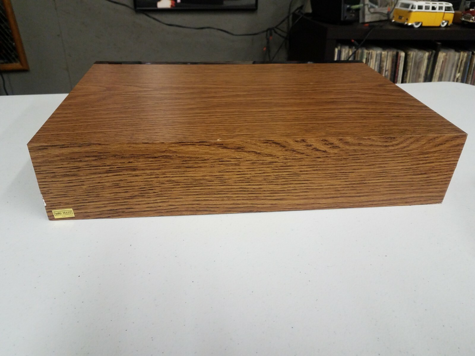 Audio Cassette Tape Holder Case Storage 3 Drawer 42 Tape Faux Wood Grain Vintage