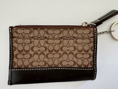 Coach Credit Card -Change- Coin- Key Ring Purse