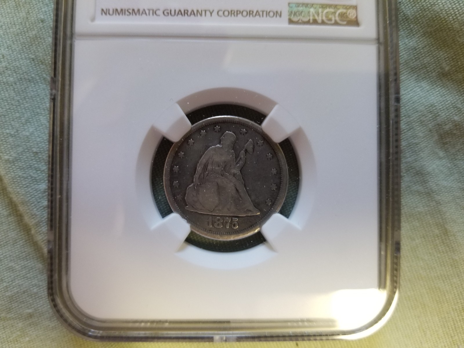 1875-CC 20C NGC F