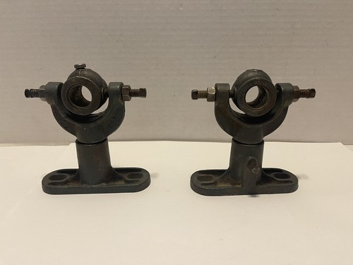 Vintage Pair Of Driver Line Head Pulley System Stand Braces