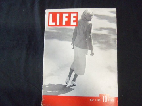 雑誌LIFE アンティーク　広告　1937 1937 MAY 3 LIFE MAGAZINE - JEAN HARLOW IN HOLLYWOOD - L 24