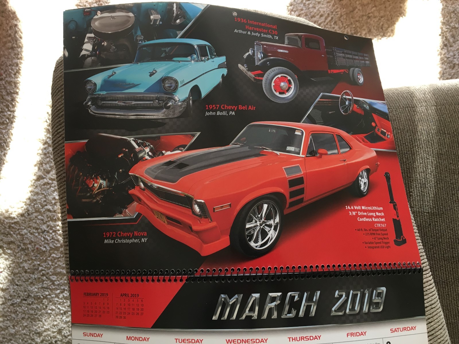 Wow! Snap-Shots Customer Vehicles  - 2019 WALL CALENDAR - BRAND NEW -