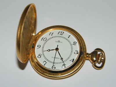 Tempic,Gravur,TJ,Savonette,Taschenuhr,Sprungdeckel,Pocket Watch
