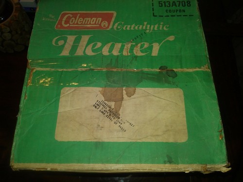 1970s Coleman Catalytic Heater 3000-5000 BTU Model 513A708 Hunting, Ice Fishing