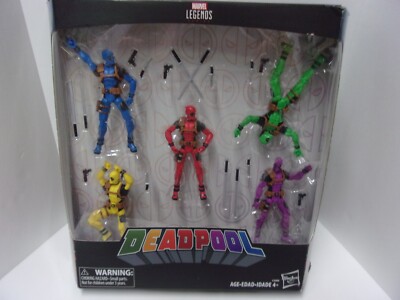 marvel legends deadpool 3.75 '' rainbow squad action figures 5 pack 2017 nib