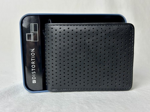 Distortion Wallet Leather Slim Black Men's Wallet | eBay