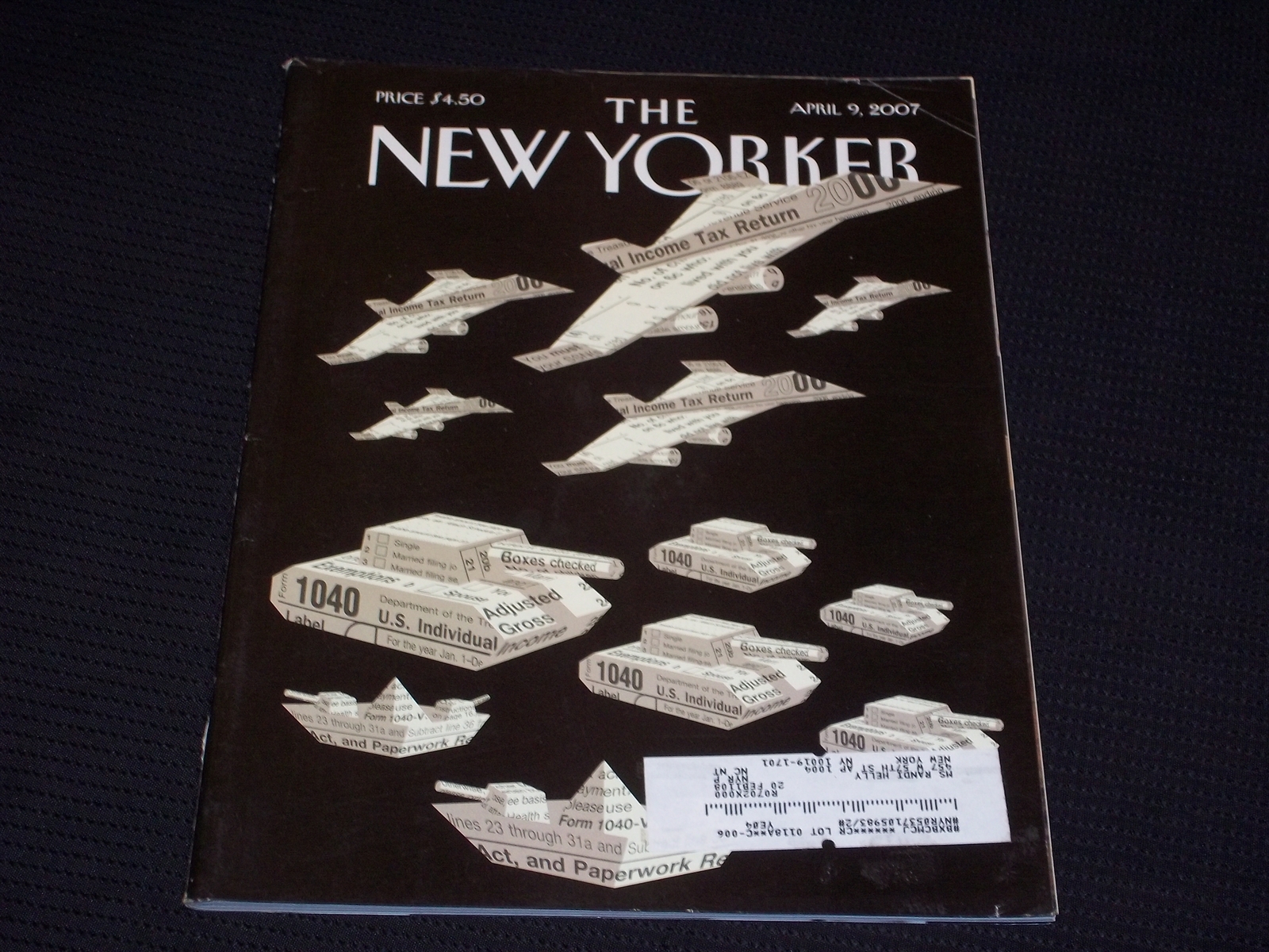 2007 APRIL 9 NEW YORKER MAGAZINE - BEAUTIFUL FRONT COVER - NY 706