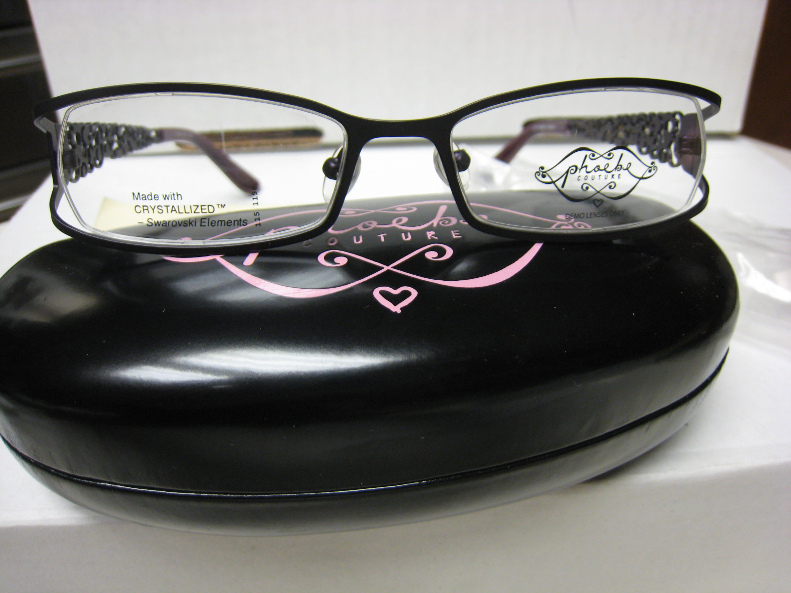 Phoebe Couture Eyeglass Frames P302 PURPLE 52-17-135 With