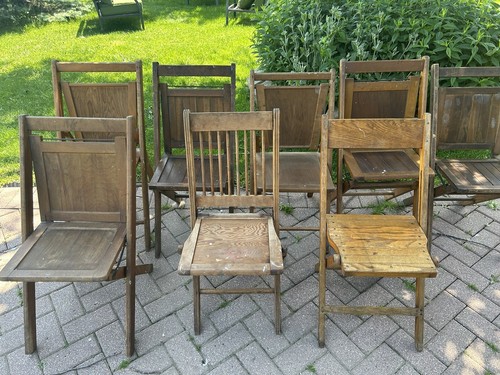 椅子 vintage folding chair Vintage Metal Folding Chair Child Size Seating Curved Back