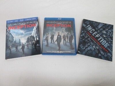 Inception (Blu-ray+DVD+Digital) Best Buy OOP Lenticular Slipcover Script 3-Disc