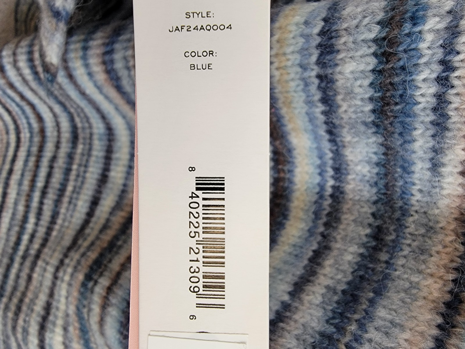 AQUA Wool Blend Space Dye Knit Scarf Women's One Size Blue~ - Picture 13 of 13