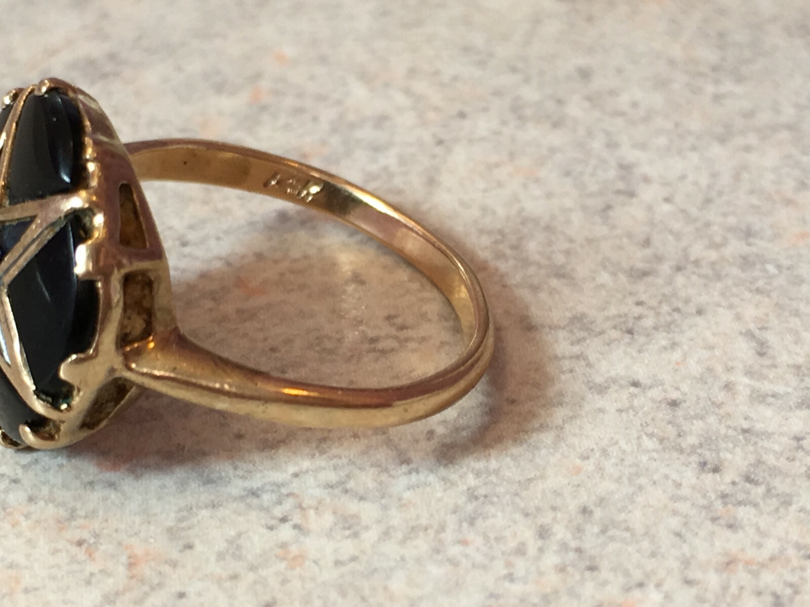 Vintage 14k Gold Eastern Star Masonic Ring 3 Gram Total About Size 7 Trinket Box