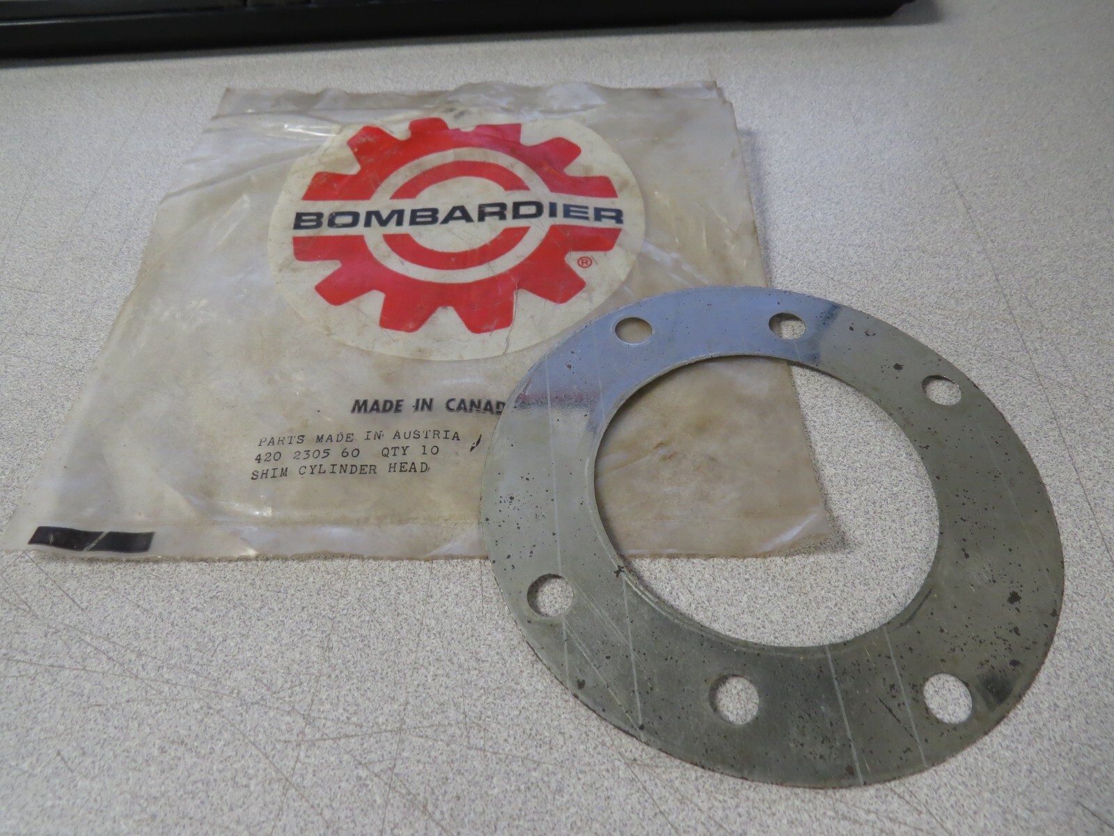 NOS Bombardier OEM Cylinder Head Shim Fits: 1975 MX1 250