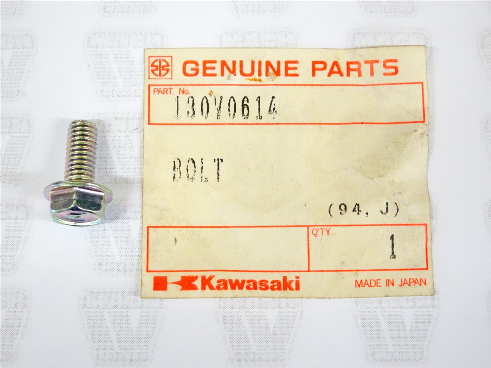 Kawasaki NOS NEW 130V0614 Flanged Bolt 6x14 ZX ZX1200 ZX600