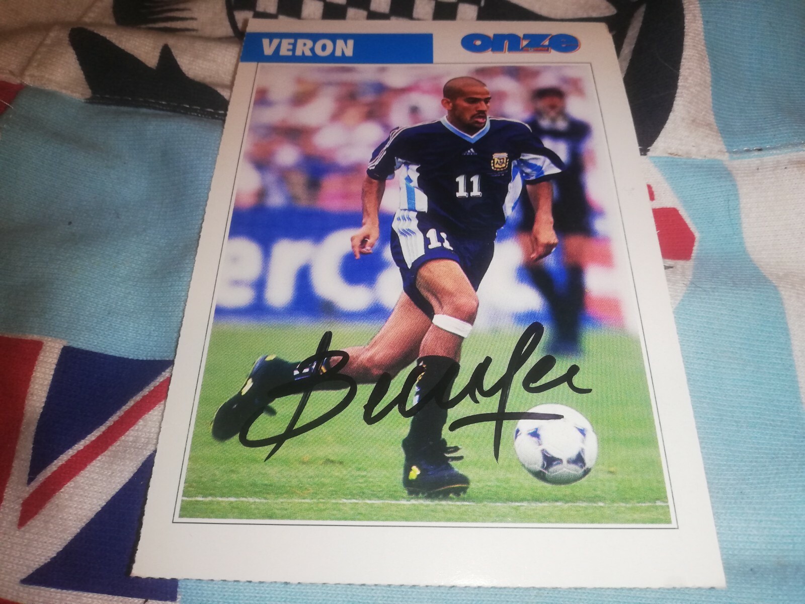 鹿12　JUAN SEBASTIAN VERON オートカード 2022-23 Panini Obsidian Autograph Auto Card : Juan Sebastian