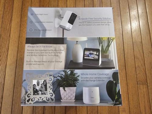 Lorex Smart Home Security Center w/2K Battery Operated Cameras & Range Extender