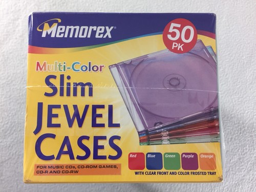 Memorex CD/DVD Multi-Color Slim Jewel Cases 49 Count Pack