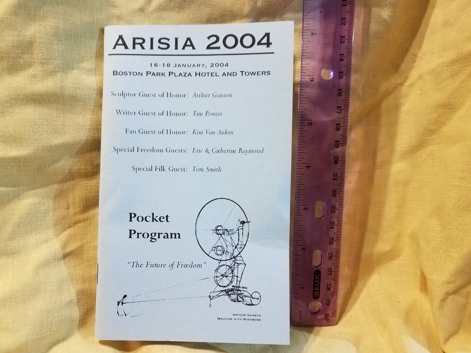ARISIA 2004 Boston Pocket Program - Tim Powers Wen Spencer Cecilia Tan