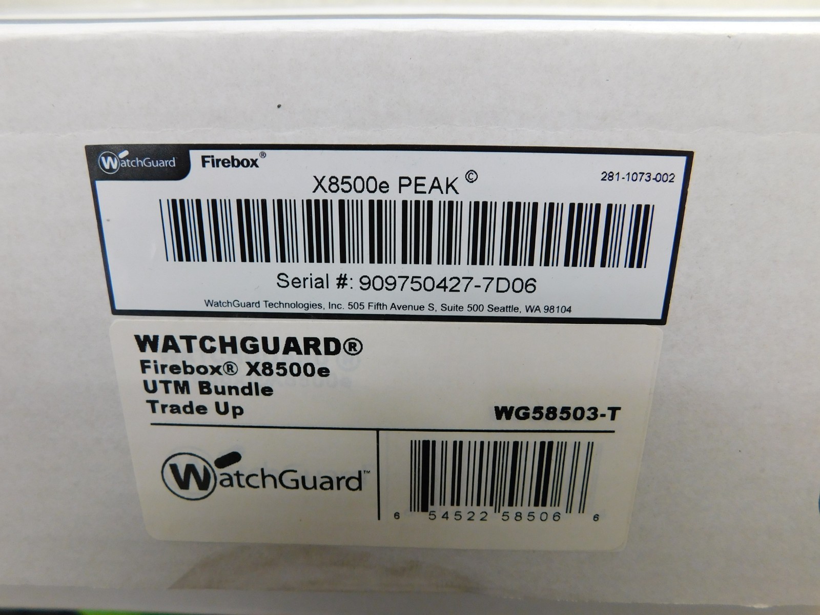 WatchGuard Firebox X Peak E-Series X8500e-F UTM Bundle - Security Appliance