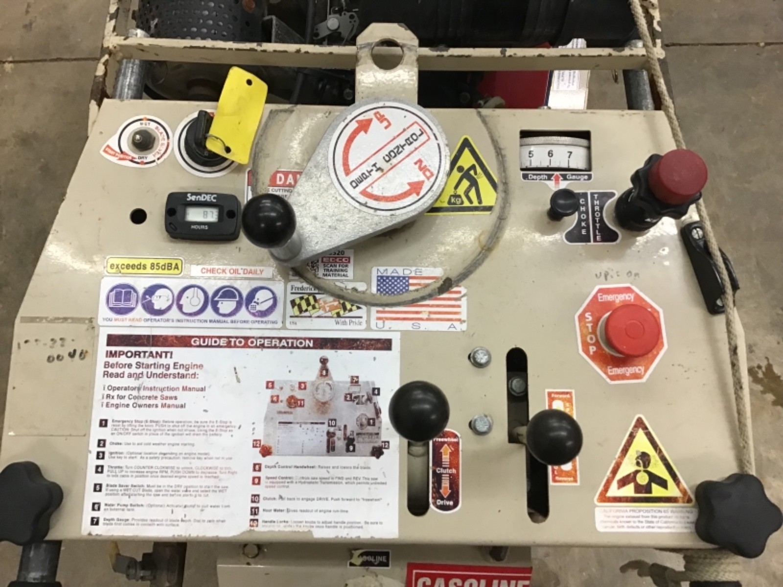 ONLY 87.3 hours EDCO SS20-20H Self-Propelled Saw 20” New Blade